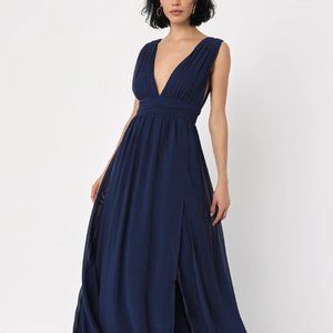 Lulu's Heavenly Hues Maxi Dress - Navy Blue